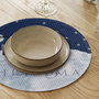 Hermia 2856Supla Mantel, 80% Poliéster / 20% Algodón, Diámetro 37 cm, Set de 4 Piezas, Lavable
